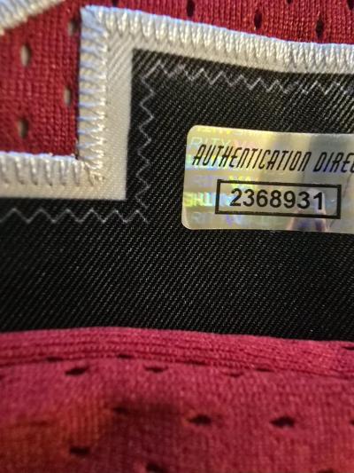 Michael Jordan #23 Chicago Bulls SIGNED HOME RED 1997'-1998' NBA FINAL'S MICHELLE & NESS HARDWOOD CLASSICS AUTHENTICJERSEY - Thumbnail 4