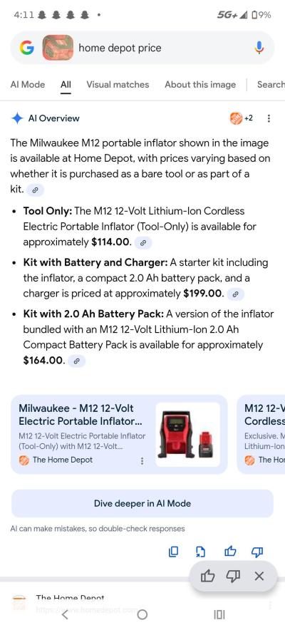 Milwaukee air compressor tools only - Thumbnail 2