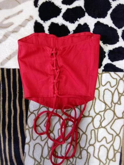Red Corset Top - Thumbnail 2