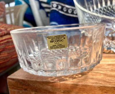 VINTAGE ORIGINAL BOX Cavalier Arcoroc Crystal 7 piece Bowls - Thumbnail 2