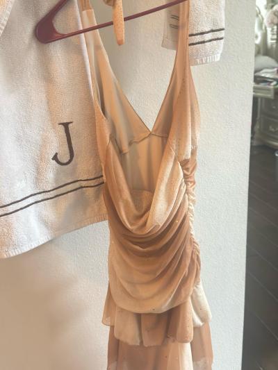 tan halter top dress size 8 - Thumbnail 4