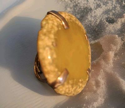 Yellow Agate Stone Promotes SelfConfidence Sterling Silver R - Thumbnail 2