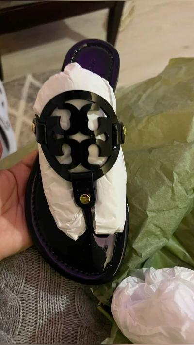 black tory burch sandals - Thumbnail 2