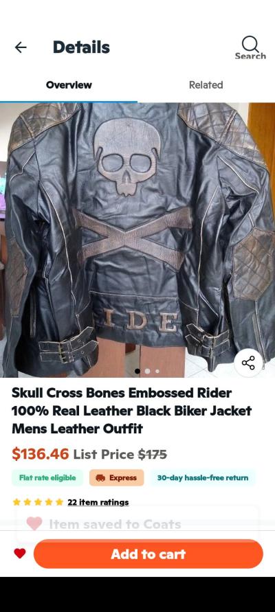 Black Leather Jacket for Men - Thumbnail 1