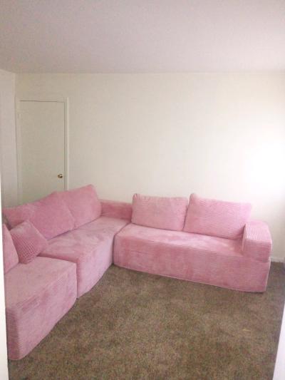Pink Cloud Boneless L Shaped Sectional - Thumbnail 3