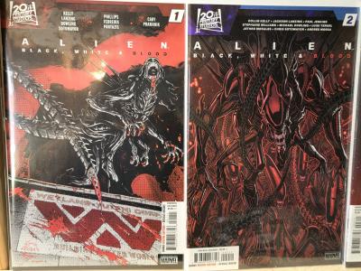 ALIEN BLACK WHITE  BLOOD Marvel Comics FULL SET 1 2 3 4 NM - Thumbnail 2