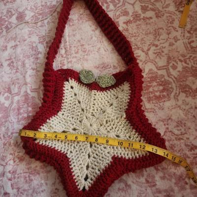 crochet apple themed bag - Thumbnail 5