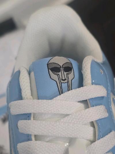 Bape X Mf Doom Concept Sneaker Mens Size 9 Baby Blue - Thumbnail 4
