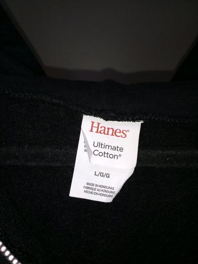 Hanes Zip Up Hoodie Large Slight Wear - Thumbnail 3