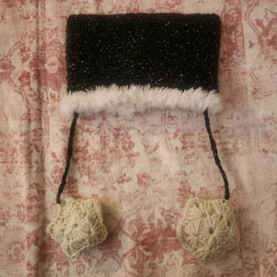 crochet Skull fur hat - Thumbnail 2