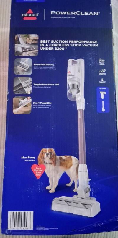 Brand New Bissell PowerClean Cordless Stick Vacuum  Pet Hair