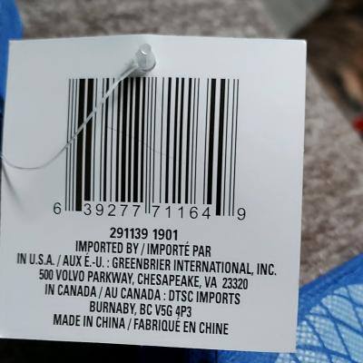 Greenbrier International Tote Blue AllOver Pineapple Print F - Thumbnail 3