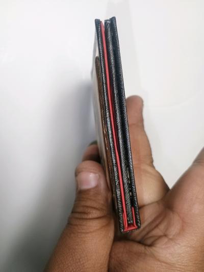 1970s Hippie Girl Fold Over Mirror Compact Faux Leather Boho - Thumbnail 4