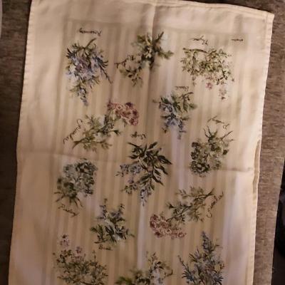 Floral Cotton Rectangular Napkins White Green Purple Pink Se - Thumbnail 3