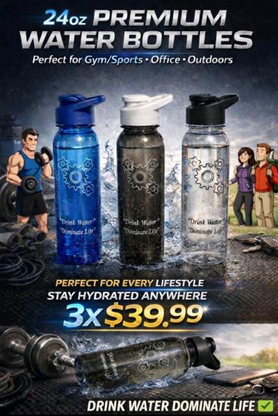 Premium Water Bottle X3 - Thumbnail 1