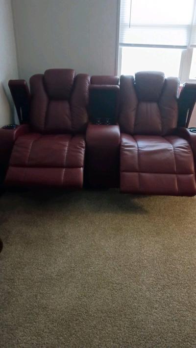 RTG Leather Recliner 3 Pcs Burgundy set - Thumbnail 5