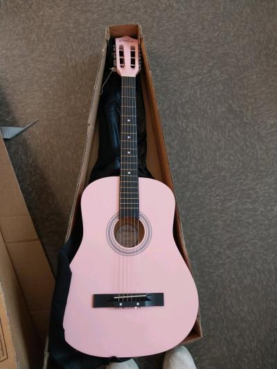 Pink Acoustic guitar