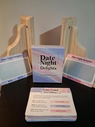 Date Night Delights ScratchOff Date Cards  Pastel Rainbow - Thumbnail 5