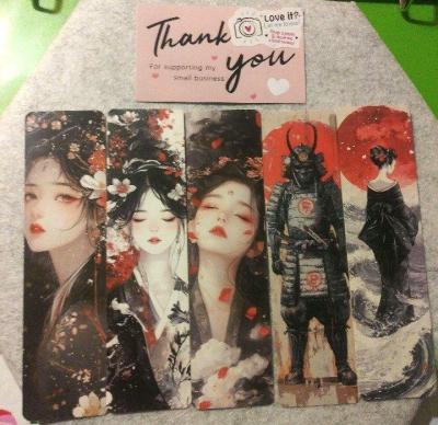 Japanese Geisha Handmade Bookmark Bundle Set of 5 - Thumbnail 4