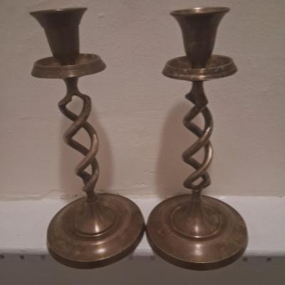Vintage Solid Brass Decor Bundle  SunLyn Hammered Tray  Barl - Thumbnail 5