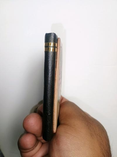 A 1970s Hippie Girl Fold Over Mirror Compact Faux Leather - Thumbnail 6