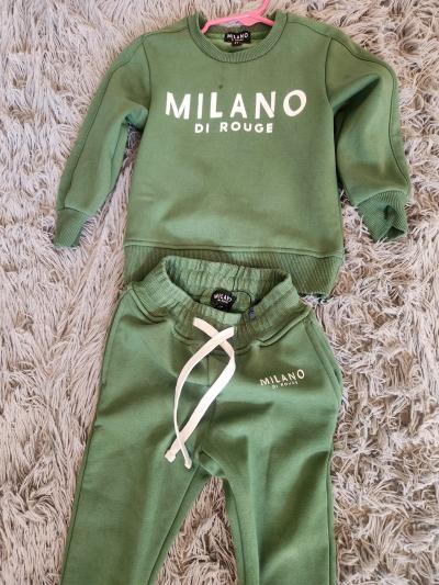 Green Milano di Rouge sweatshirt and jogger set loungewear - Thumbnail 4
