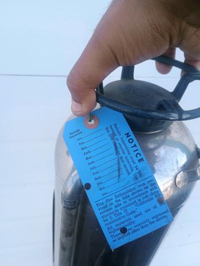 Vintage General Fire Guard Soda Acid Extinguisher  SS15  Blu - Thumbnail 5