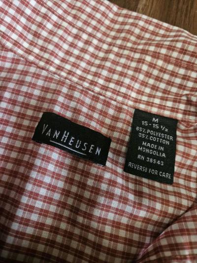 Van Heusen Red and white button up - Thumbnail 3