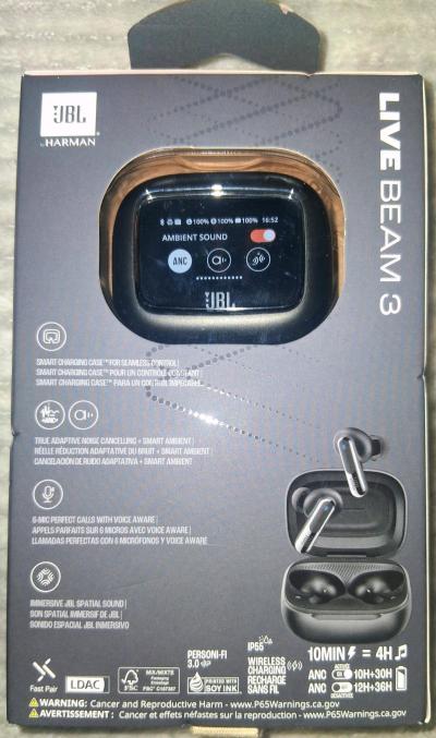 JBL Live Beam 3 Wireless Earbuds with Touchscreen Case - Thumbnail 4