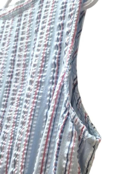 Women Blue Striped Sleeveless Dress Size1X Plus Size 16W - Thumbnail 3