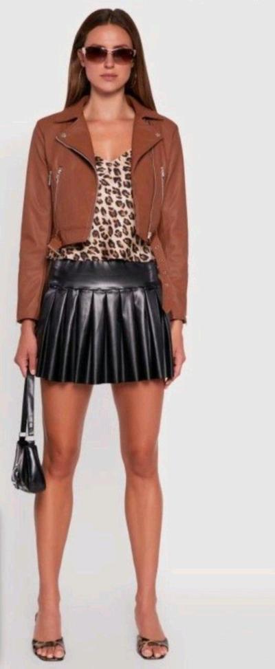 women leather jacket - Thumbnail 4
