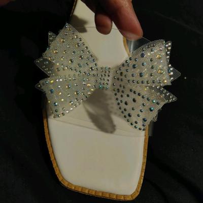 sandalias de mujer adorno lazo - Thumbnail 3