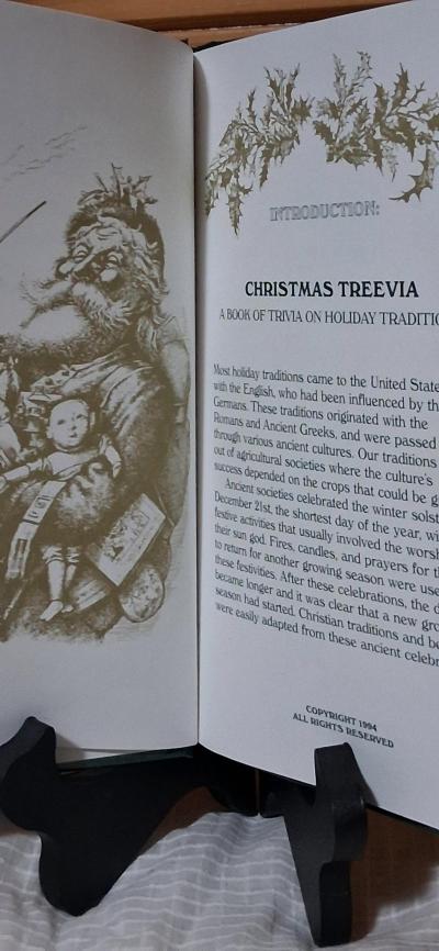 Christmas Treevia Customs and Traditions Trivia Hardcover Bo - Thumbnail 6