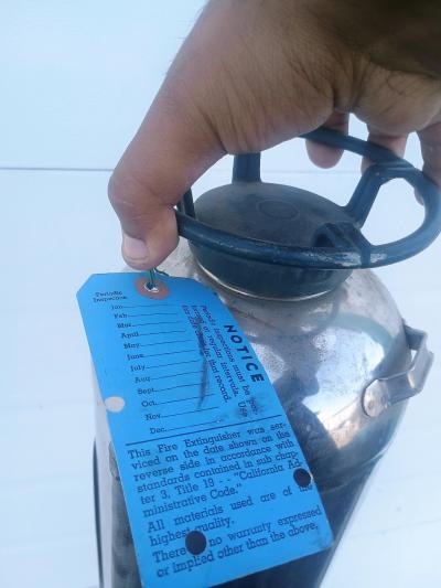 Vintage General Fire Guard Soda Acid Extinguisher  SS15  Blu - Thumbnail 6