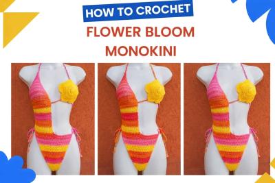 crochet monokini bathing suit - Thumbnail 2