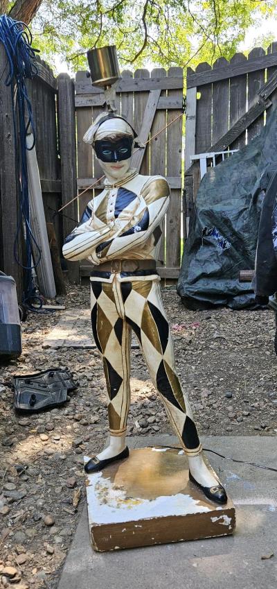 1950s Plaster Harlequin Lamp by Marbro