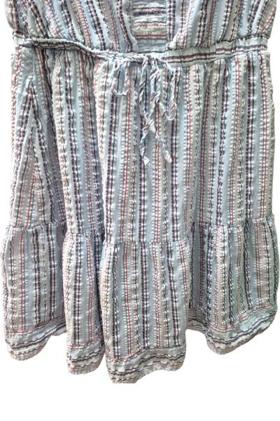 Women Blue Striped Sleeveless Dress Size1X Plus Size 16W - Thumbnail 4
