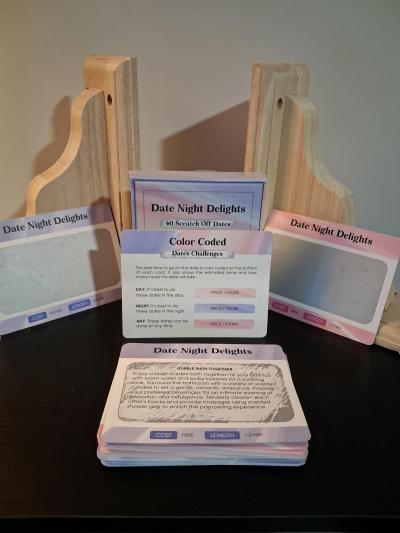 Date Night Delights ScratchOff Date Cards  Pastel Rainbow - Thumbnail 4