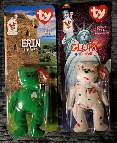 set of four McDonalds beanie babies bears around the world - Thumbnail 3