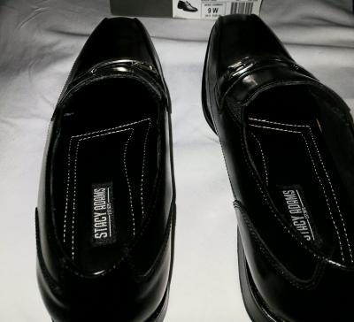 black Stacy adams Wakefield shoes size 9w brand new