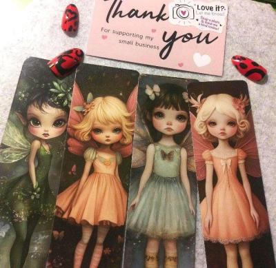 Floral Fairy Handmade Bookmarks Elf  Wonderland Fantasy Book - Thumbnail 2