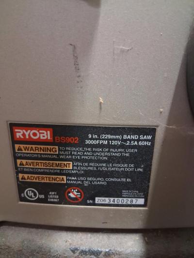 Ryobi 9in Band saw - Thumbnail 3