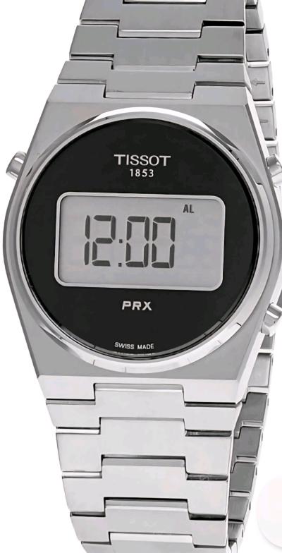Tissot PRX Digital 40MM Quartz SS Silver Mens Watch T1374631 - Thumbnail 5