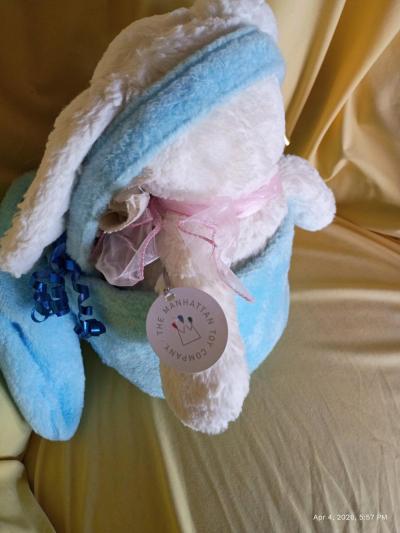 Manhattan Toy Co Blue Bunny Easter Basket - Thumbnail 3