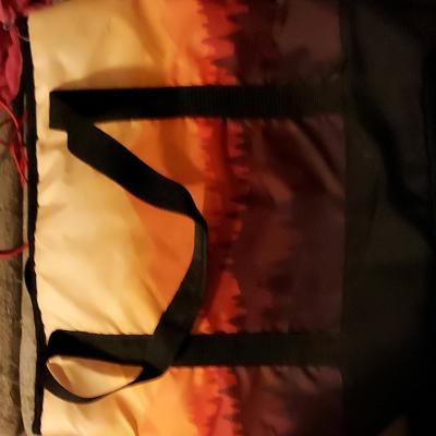 Abstract Orange Black Red Carry On Soft Case Duffle Bag Unis