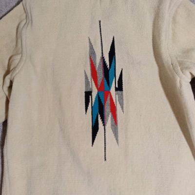 Rare 1940s Chimayo Wool SW Indian Blanket Jacket - Thumbnail 5