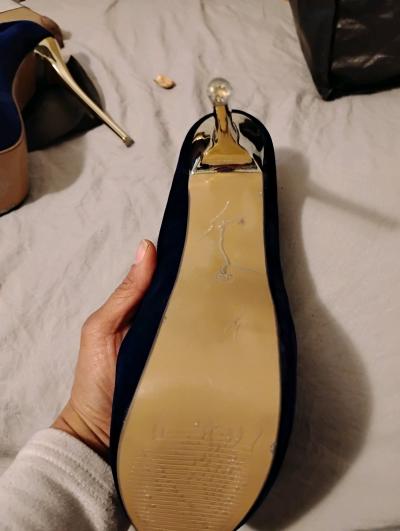 blue suede heels - Thumbnail 3