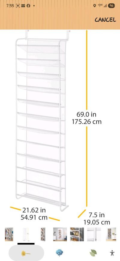 Over the door shoe organizer - Thumbnail 3