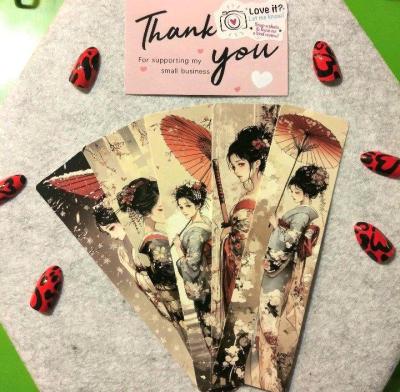 Handmade Japanese Geisha Bookmark Bundle Set of 5 - Thumbnail 3