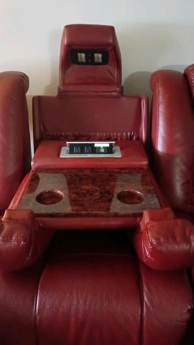 RTG Leather Recliner 3 Pcs Burgundy set - Thumbnail 3